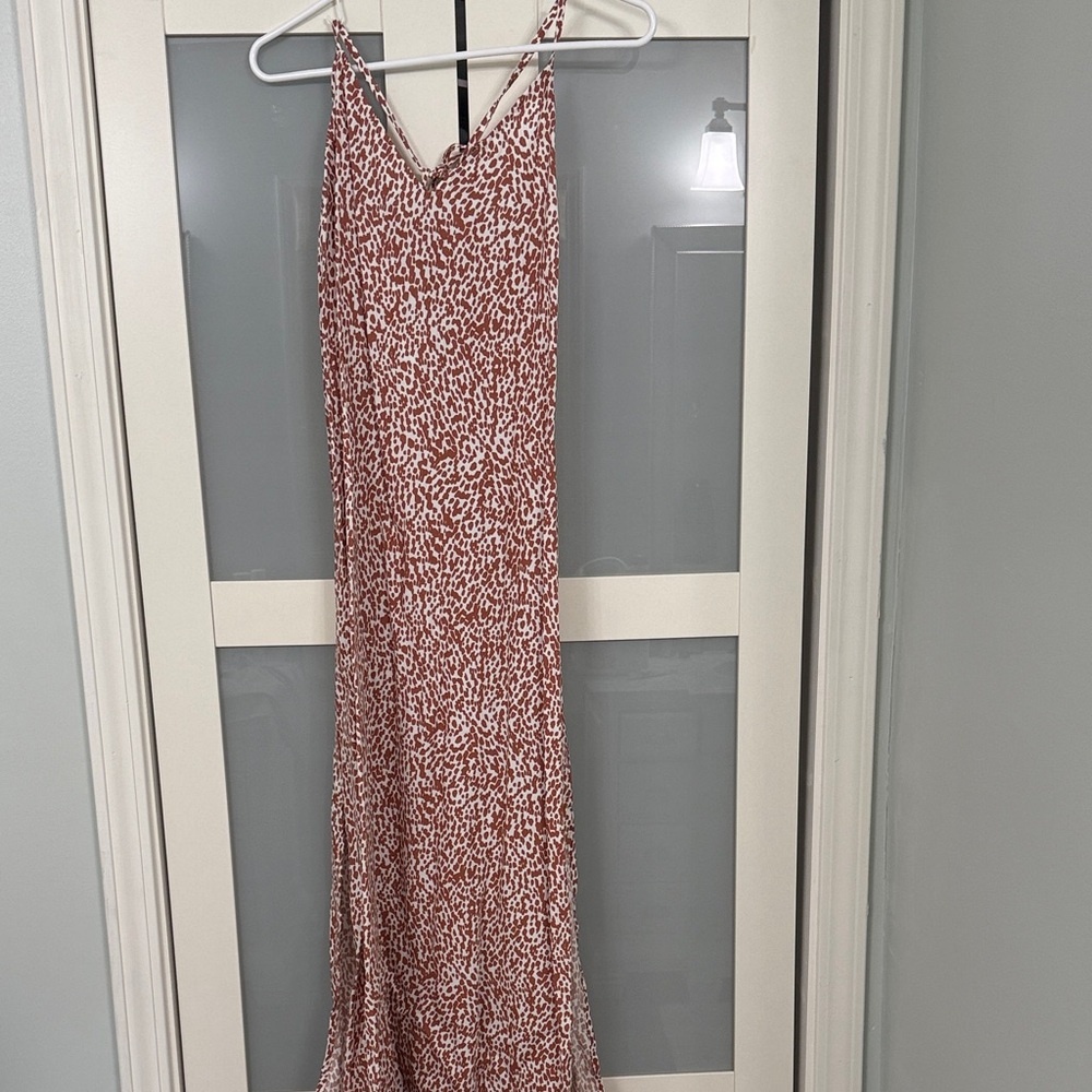 Old Navy Brown and White Maxi Dress